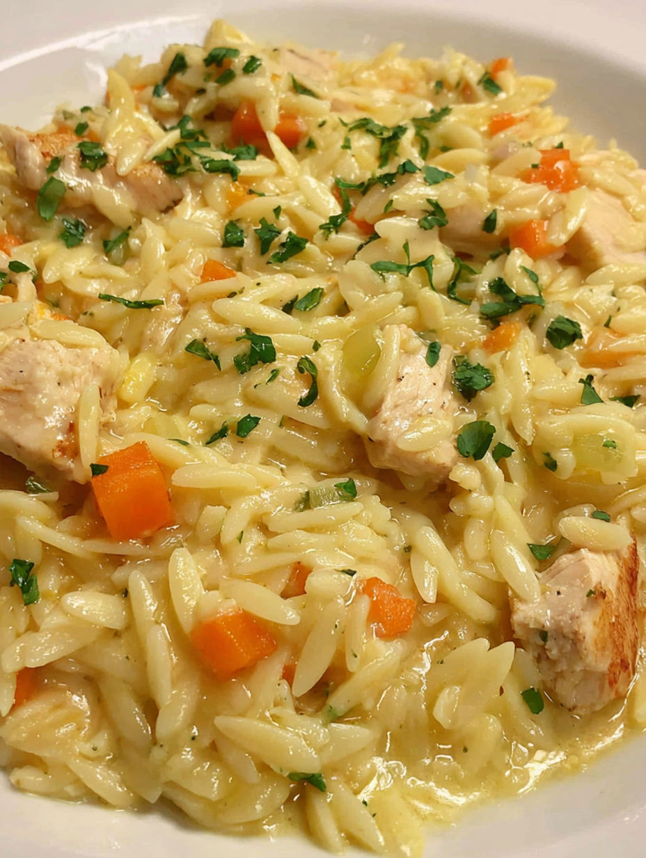A plate of food with rice, carrots, and chicken.