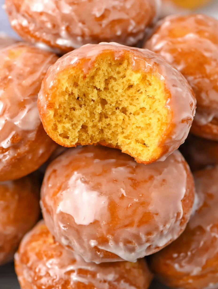 A pile of pumpkin donut holes.