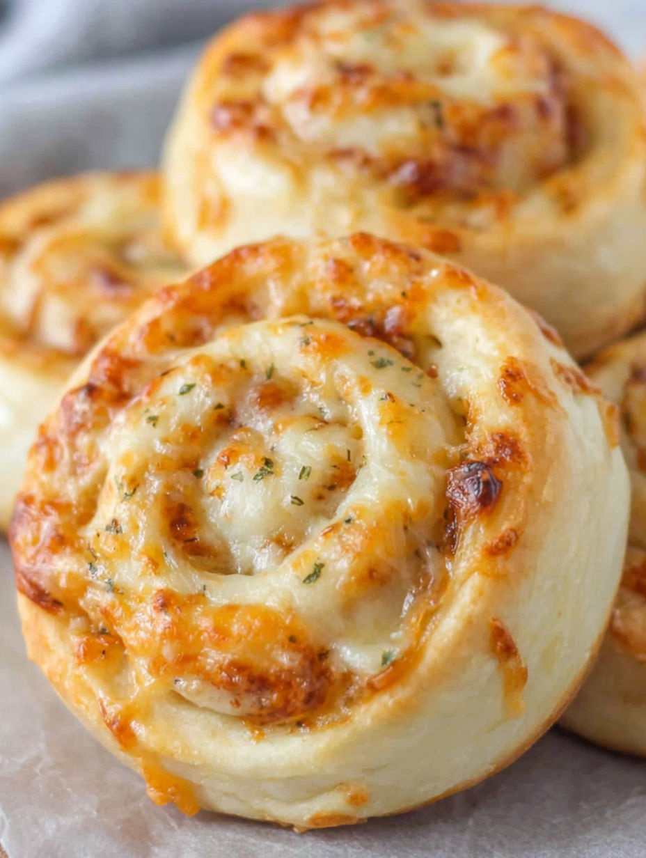 A plate of cheese and herb filled pastries.