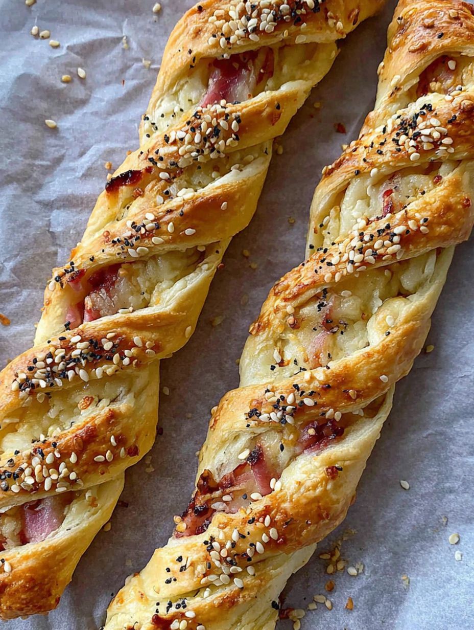 A pastry with sesame seeds on it.