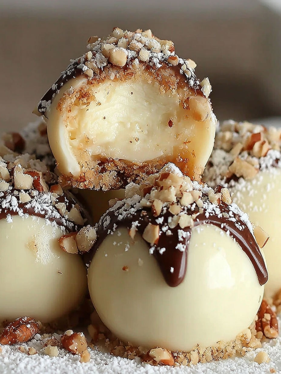 Chocolate covered balls of cream.