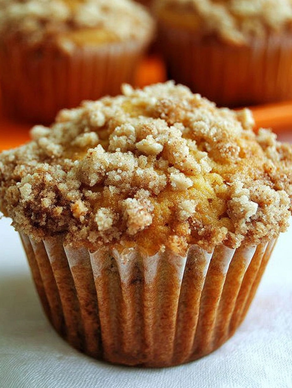 A cupcake with a brown sugar topping.