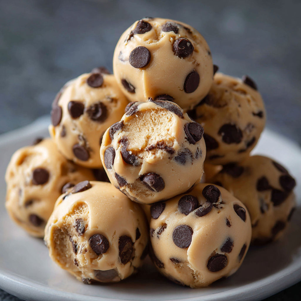 A plate of chocolate covered peanut butter balls.