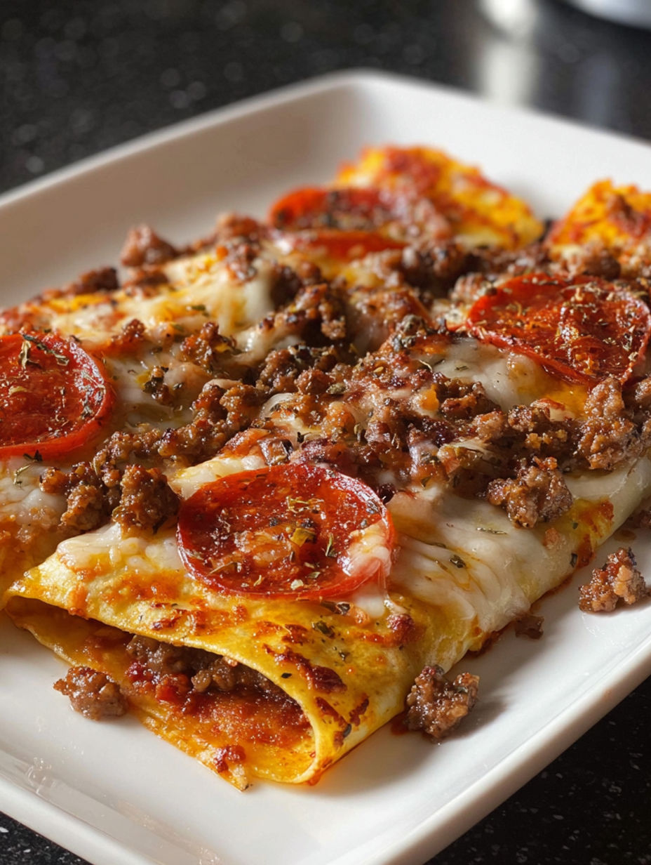 A plate of food with tomatoes and meat on it.
