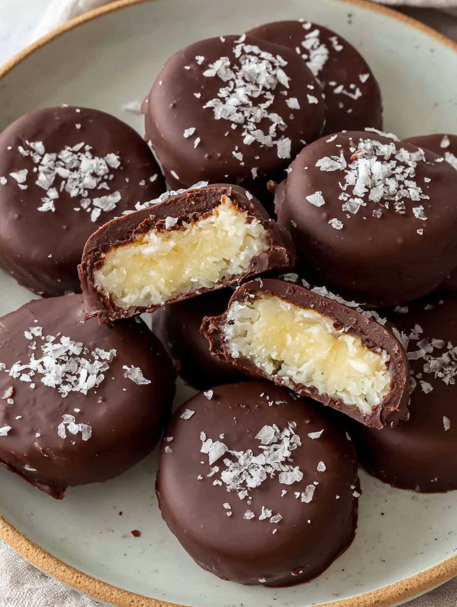 A plate of frozen chocolate banana bites.