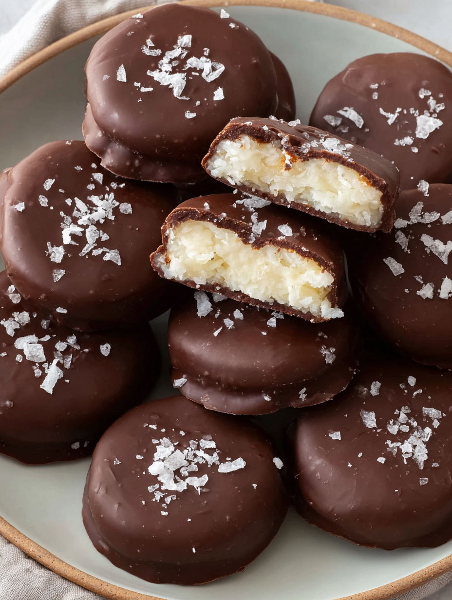 A plate of chocolate banana bites.