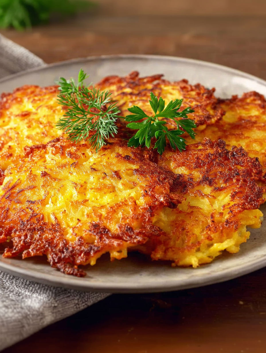 A plate of Kartoffelpuffer.