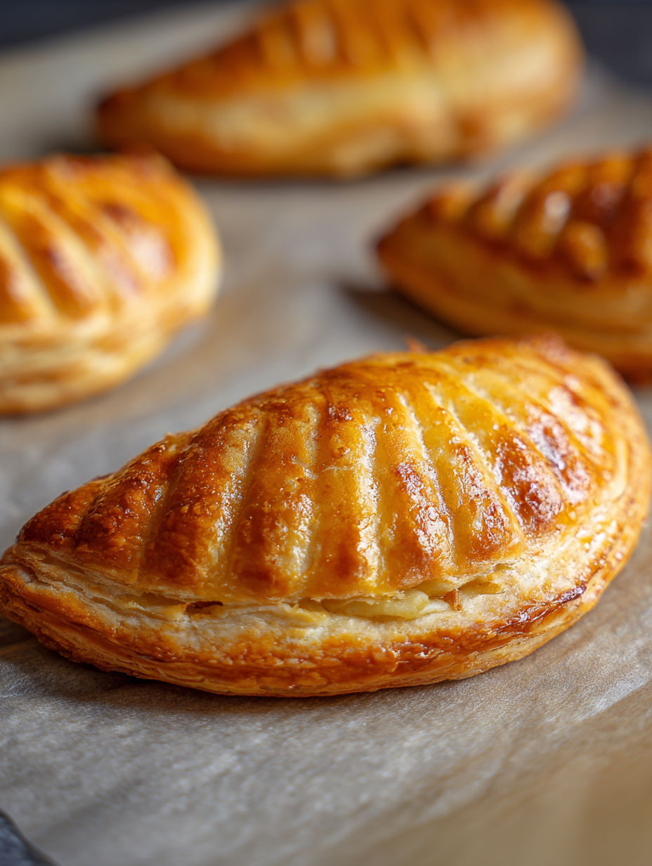 A pastry with a golden brown crust.