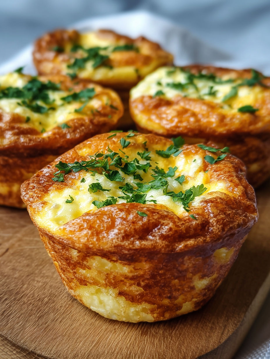 A tray of muffins with green herbs on top.