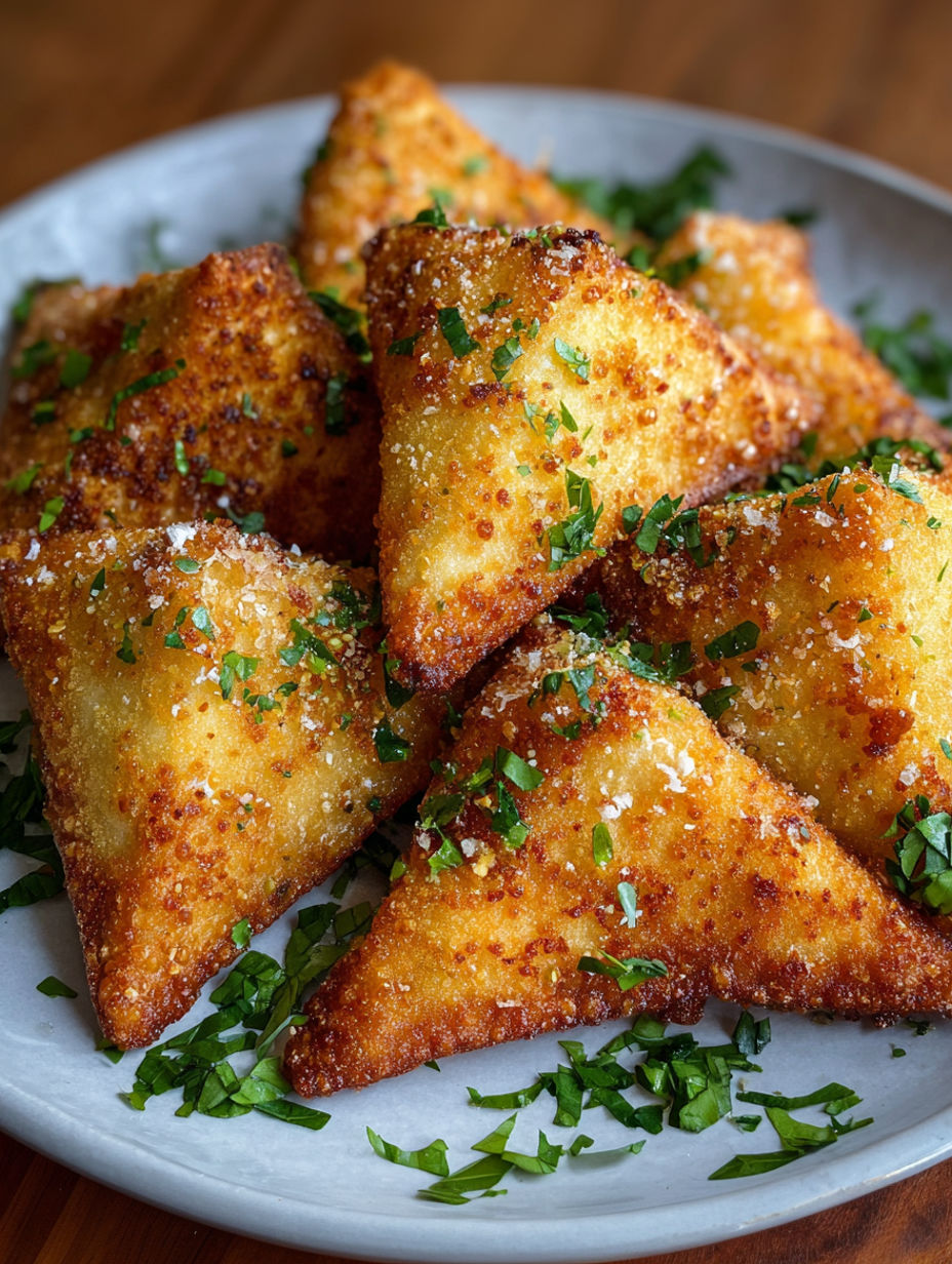 A plate of Schnelle Rindfleisch-Samosas.