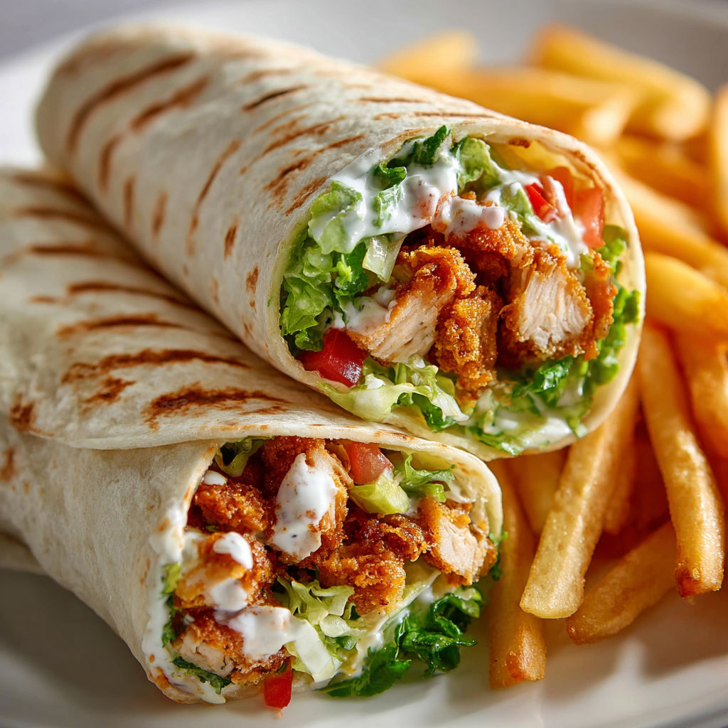 A Knuspriger Chicken Ranch Snack Wrap.