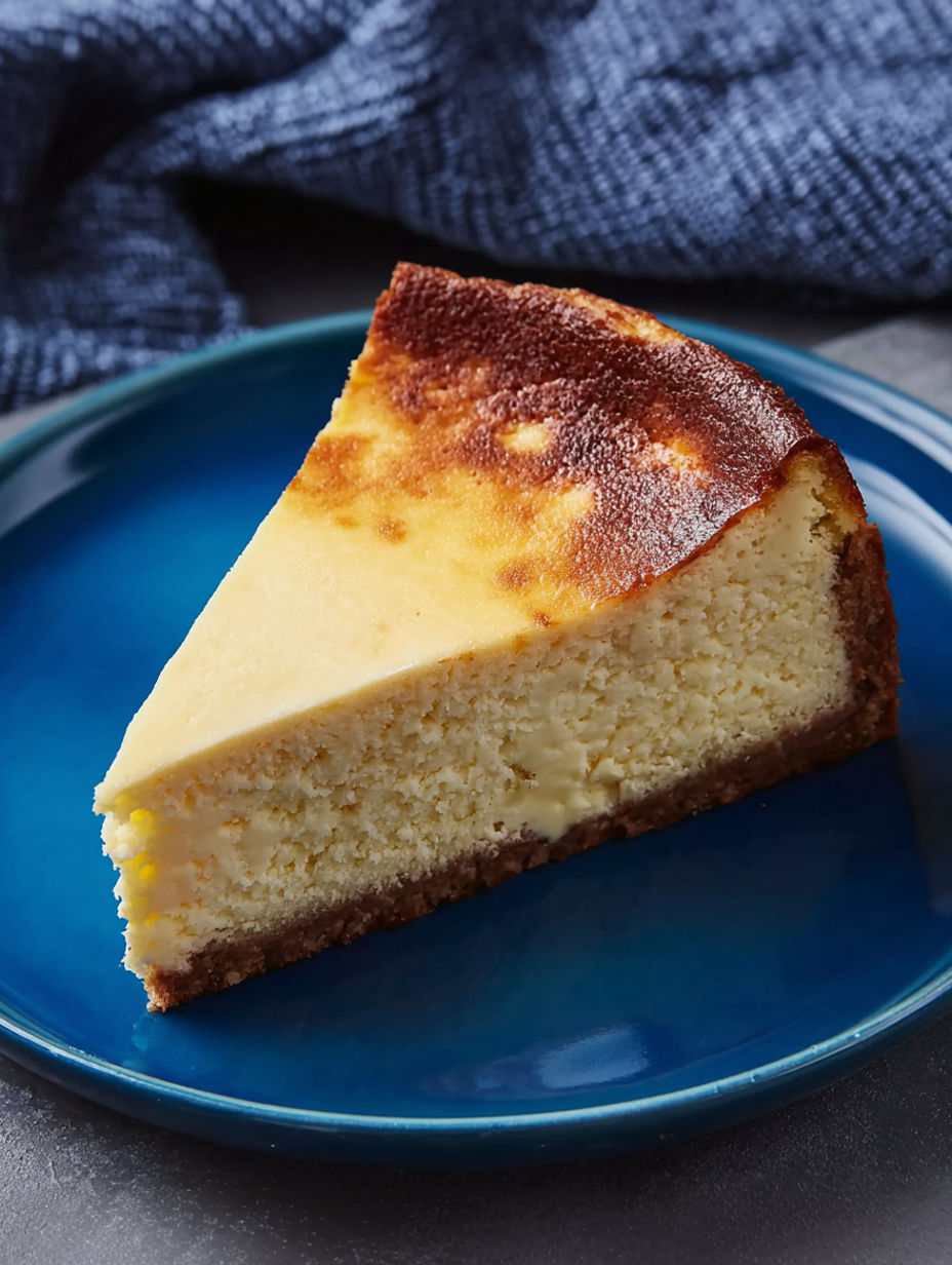 A slice of Chantal's New York Cheesecake.