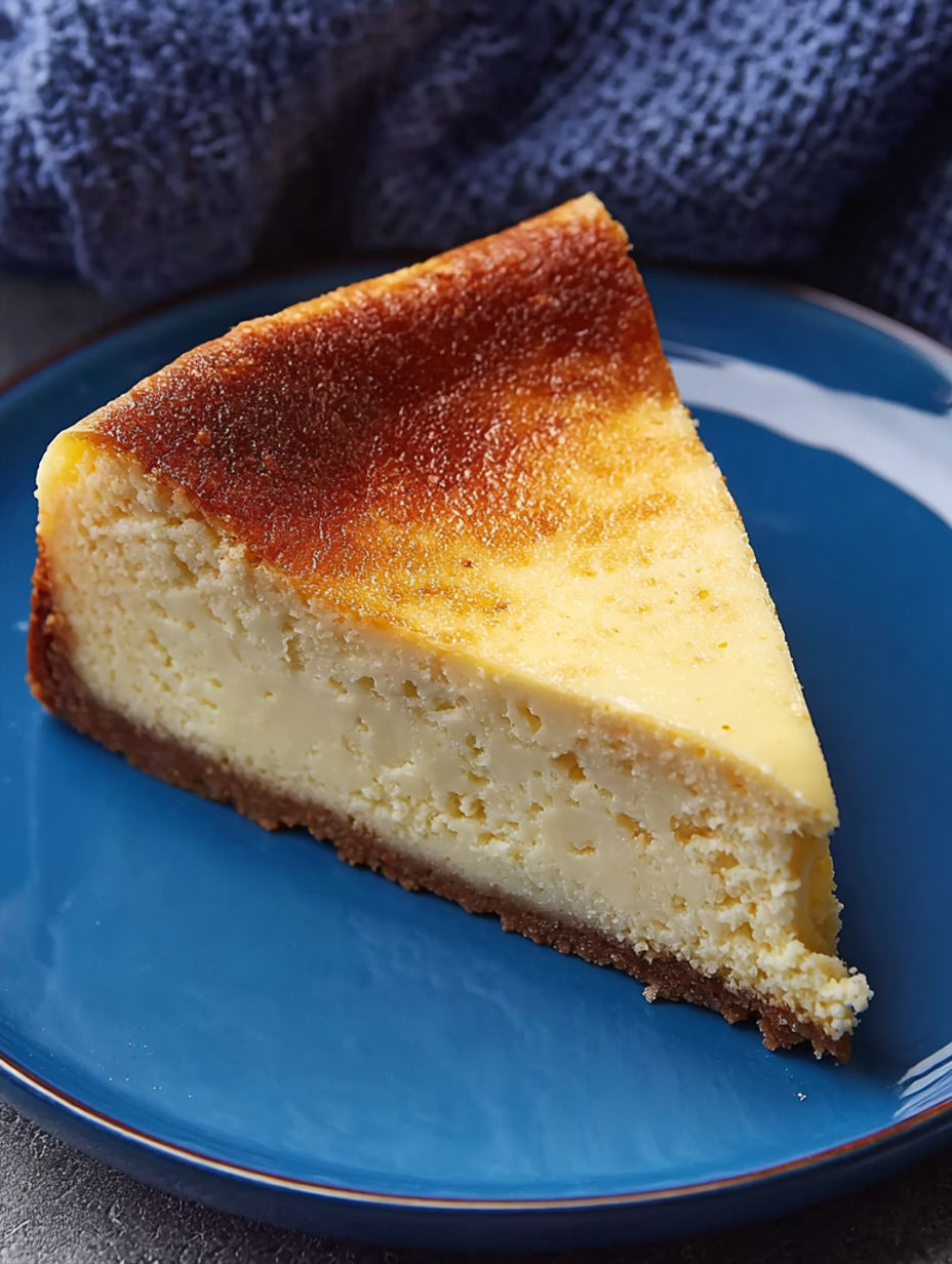 A slice of Chantal's New York Cheesecake.