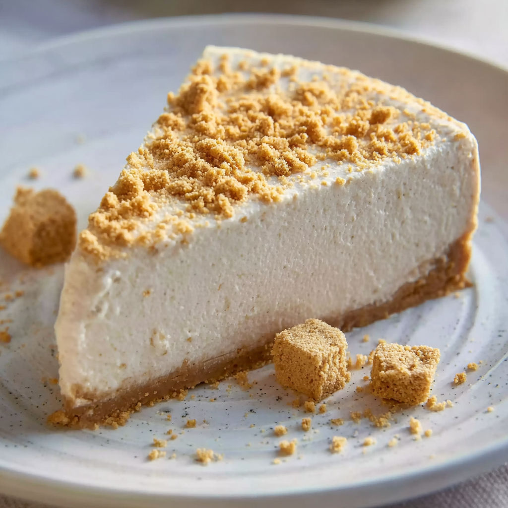 A slice of cake with a dusting of powdered sugar.