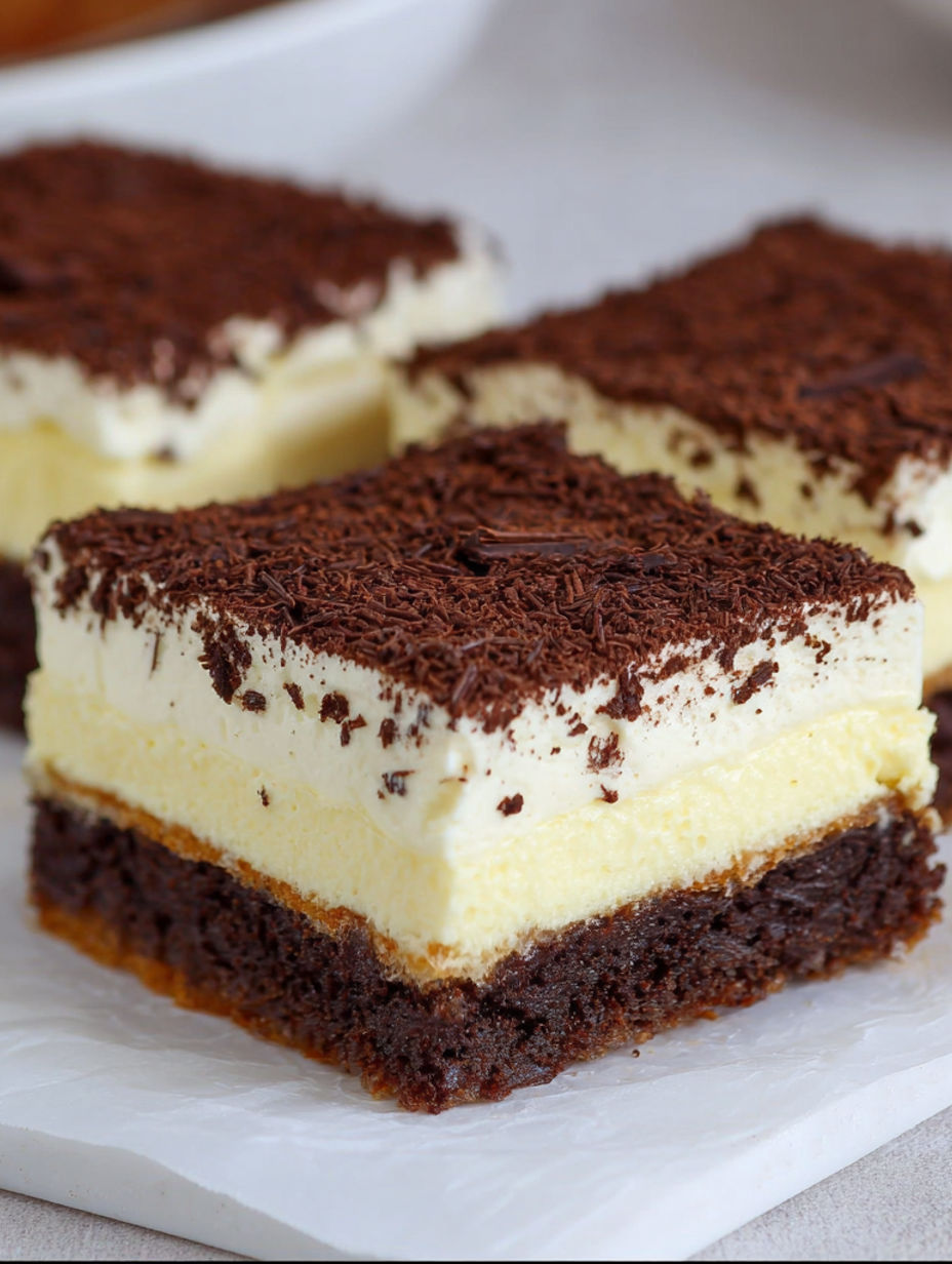 A slice of chocolate cream pie.