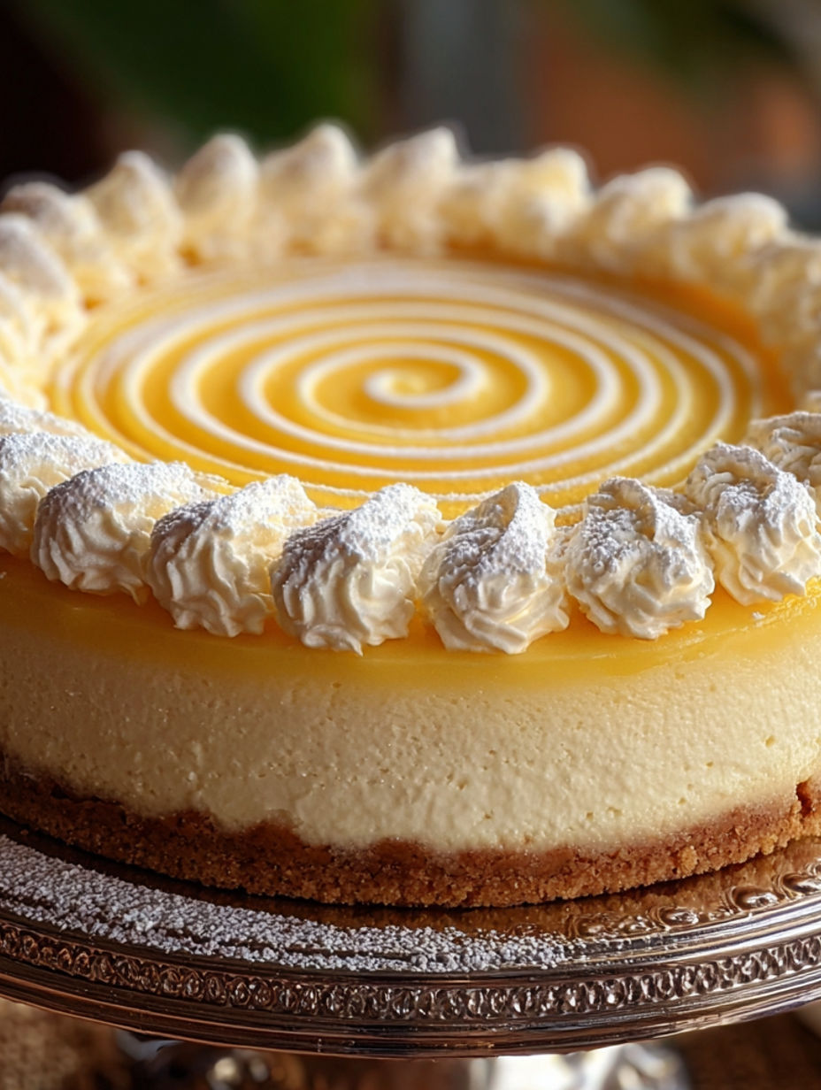 A slice of quark-schneekuchen with pudding.