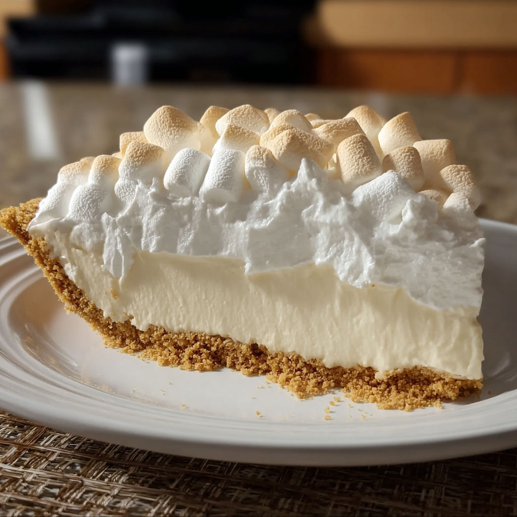 A slice of Himmlischer Marshmallow-Whip-Cheesecake.