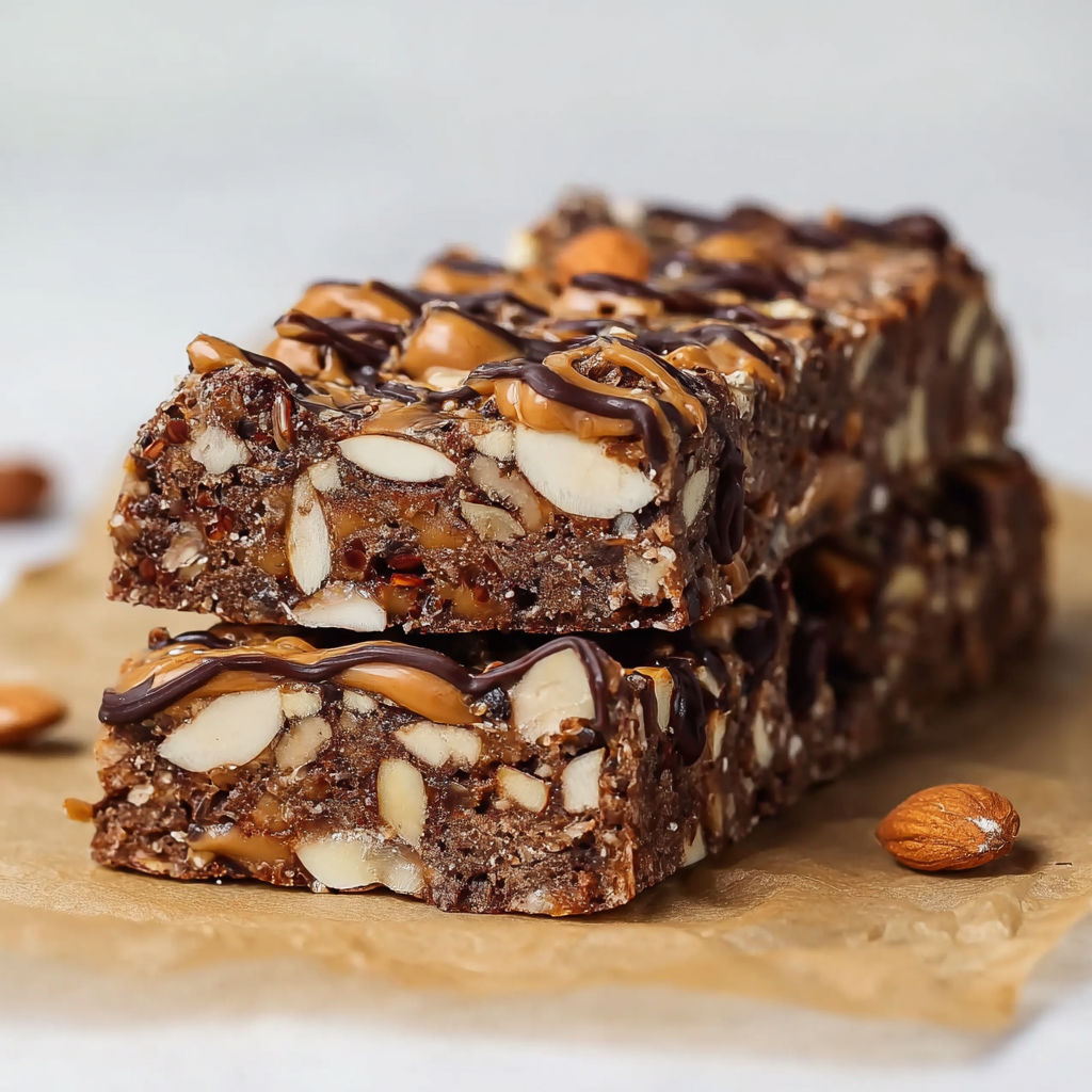 A piece of chocolate and peanut butter covered cake.