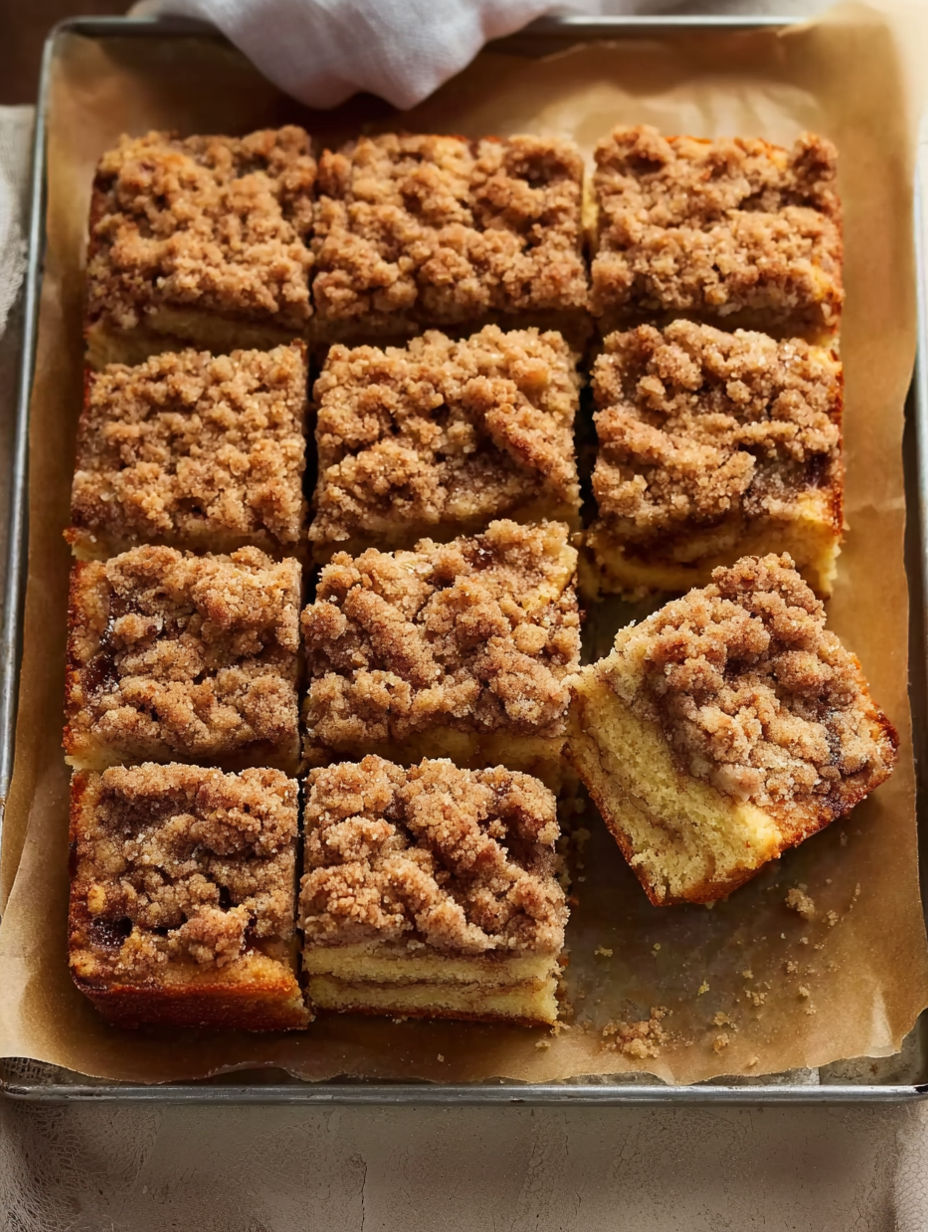 A slice of gluten-free zimt coffee cake.