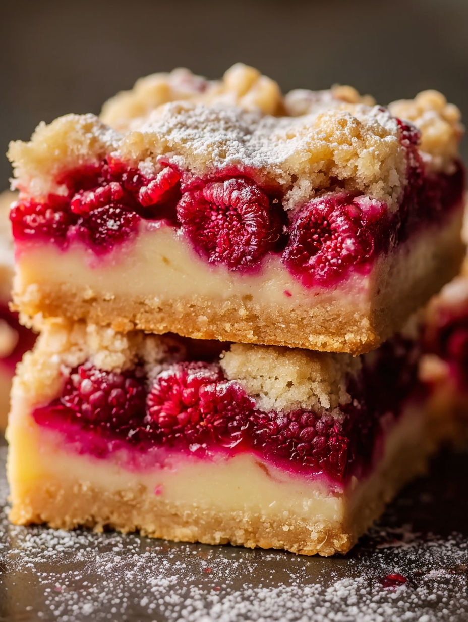 A slice of Himbeer Shortbread Riegel.