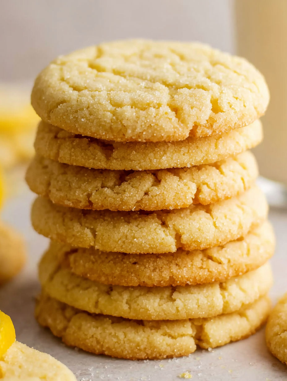 A stack of lemon sugar cookies.