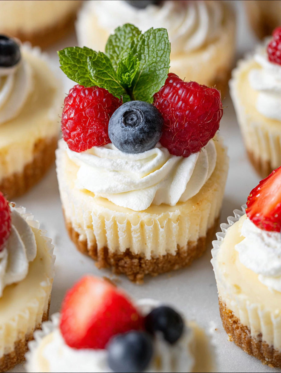 A cupcake with a blueberry and a raspberry on top.