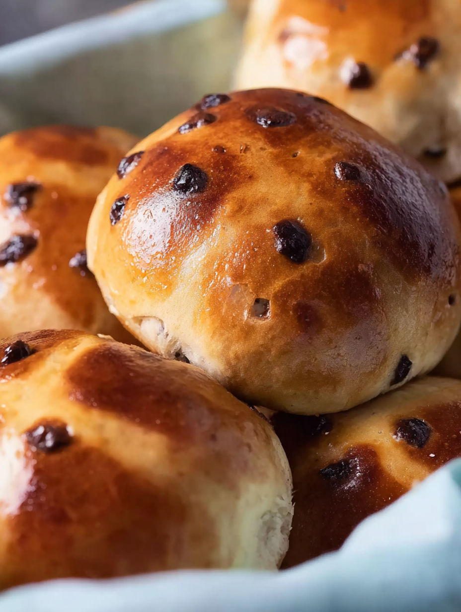 A plate of bread with chocolate chips.