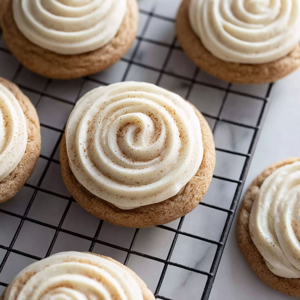 A tray of snickerdoodle cupcake cookies.