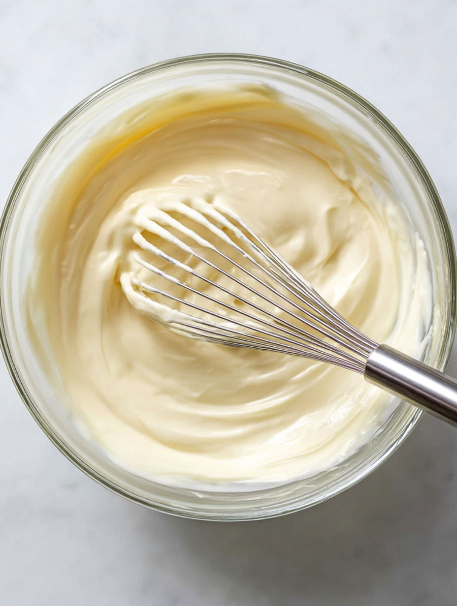 A glass bowl with a spoon in it.