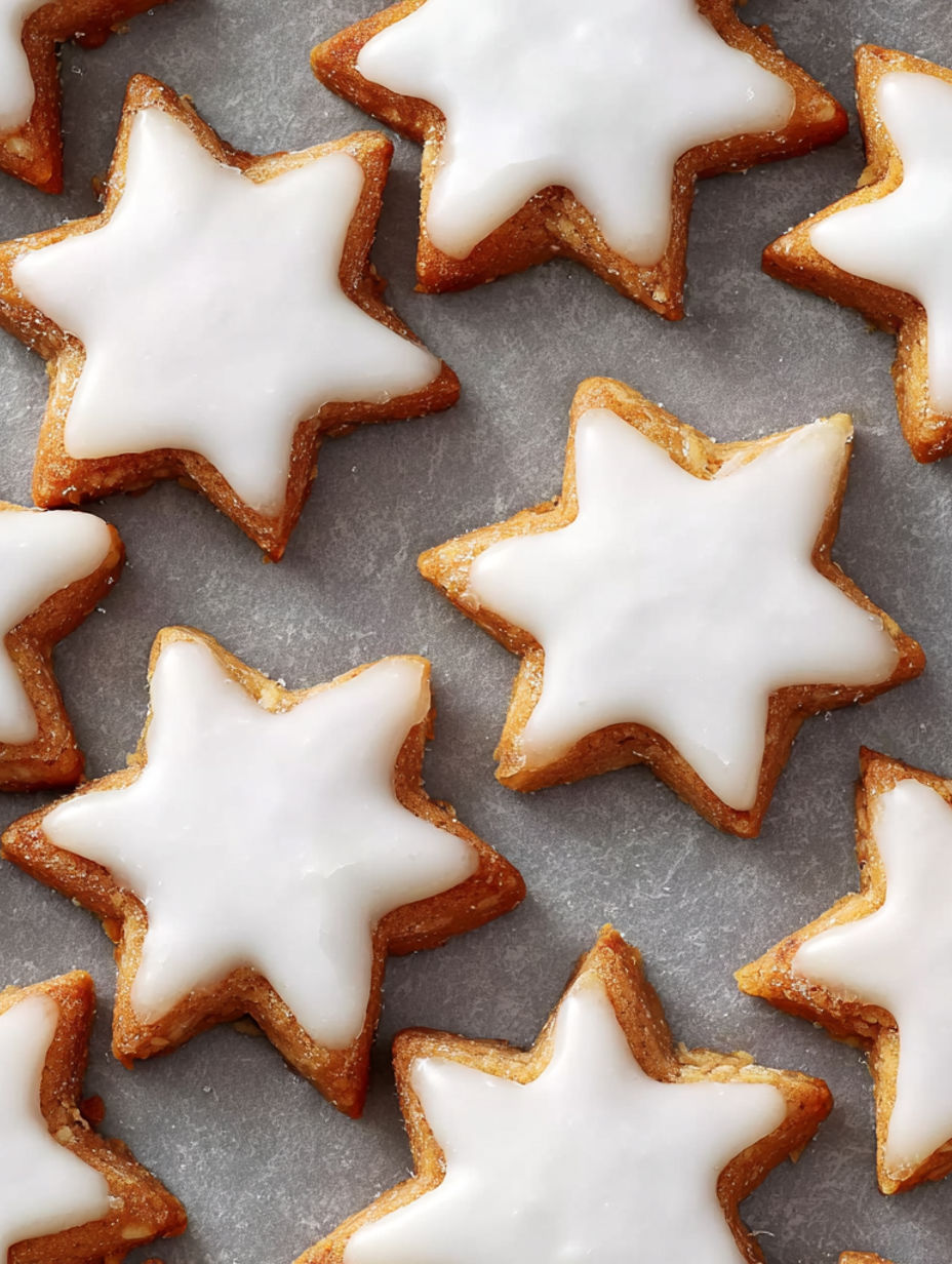 A close up of a cookie with a star shape.