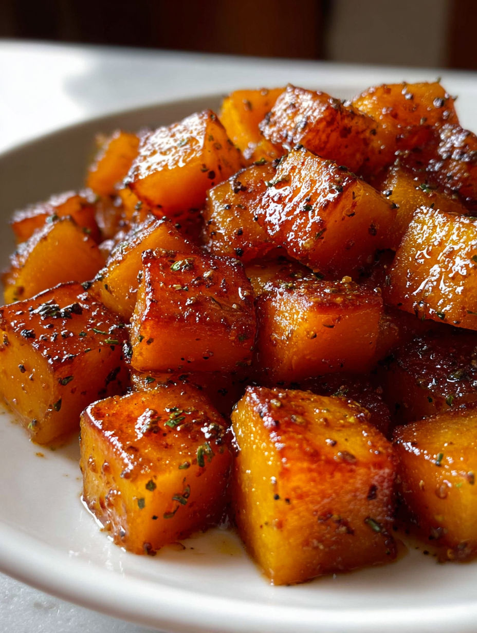 A plate of brown sugar onions.
