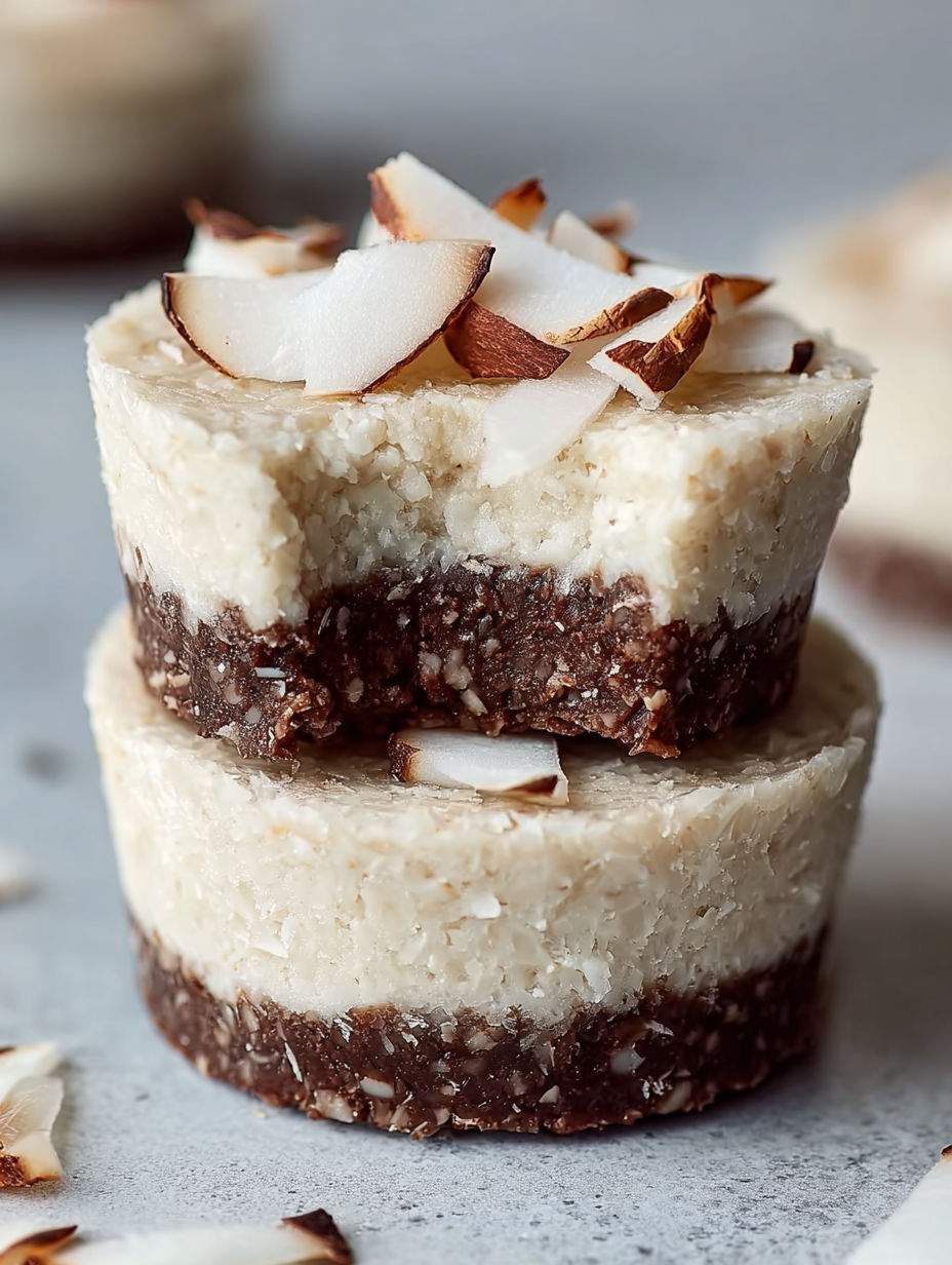 A stack of vegan coconut cups.