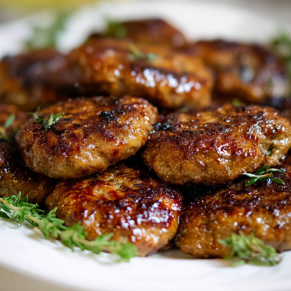 A plate of sausage seasoning.