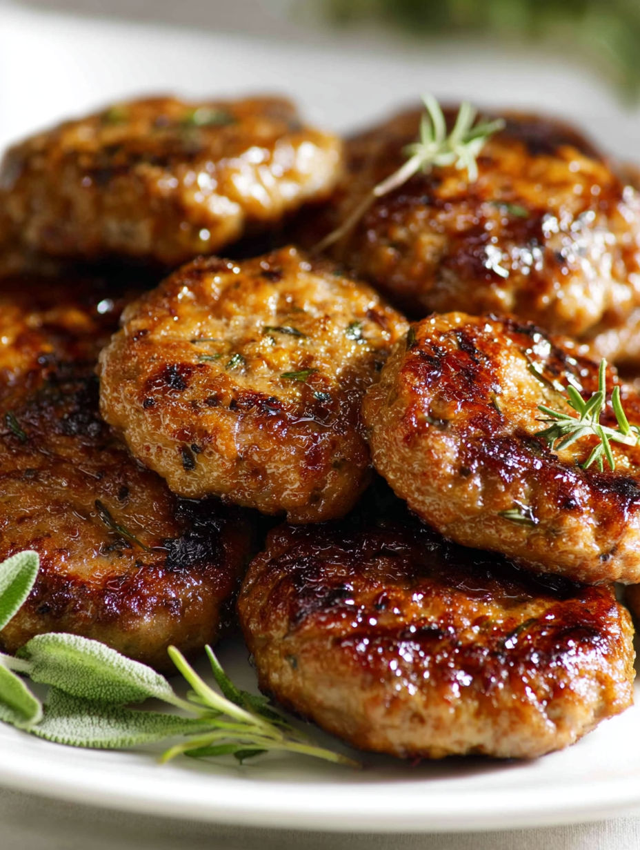 Sausage seasoning on a white plate.