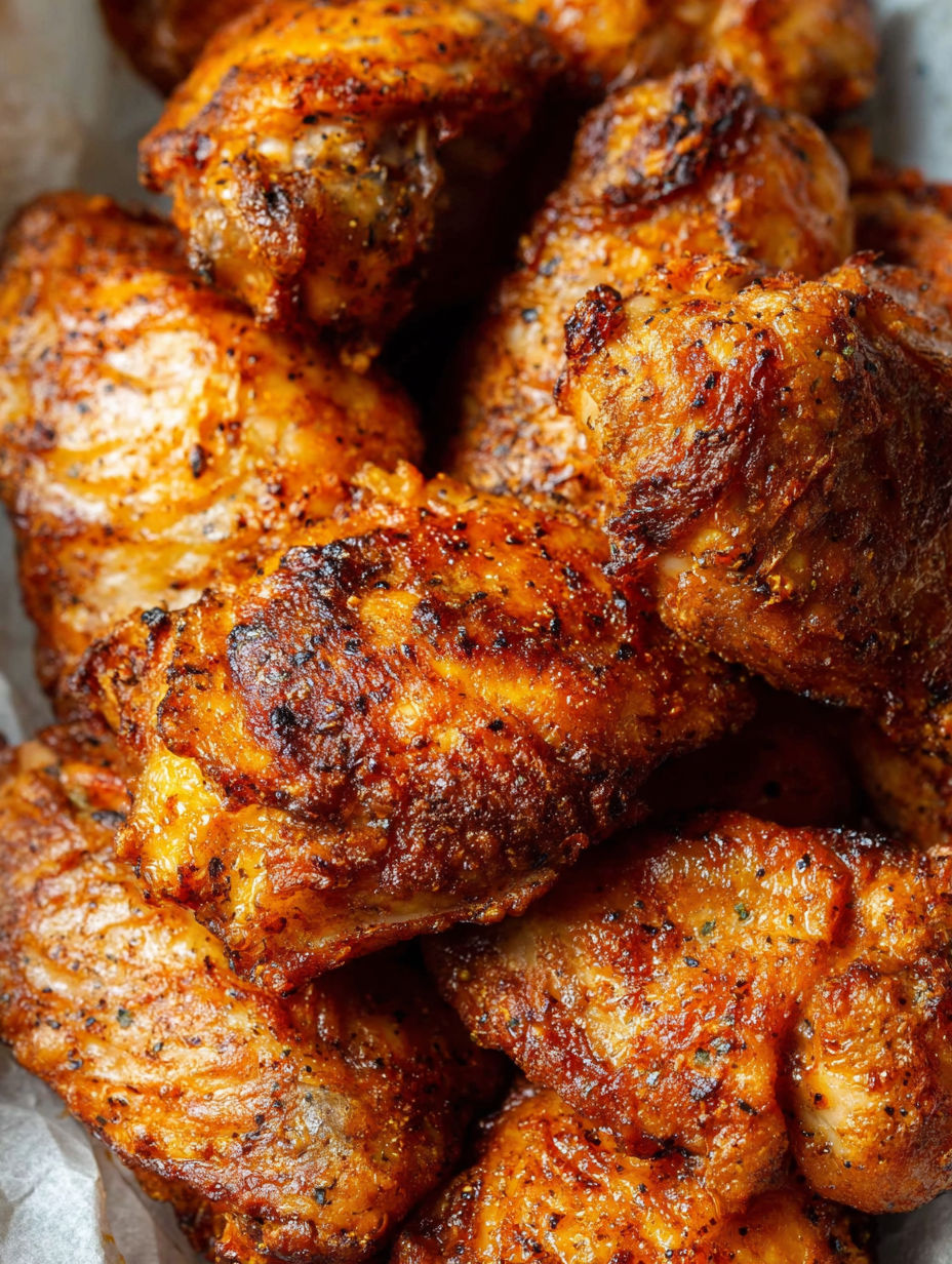A pile of grilled chicken wings.