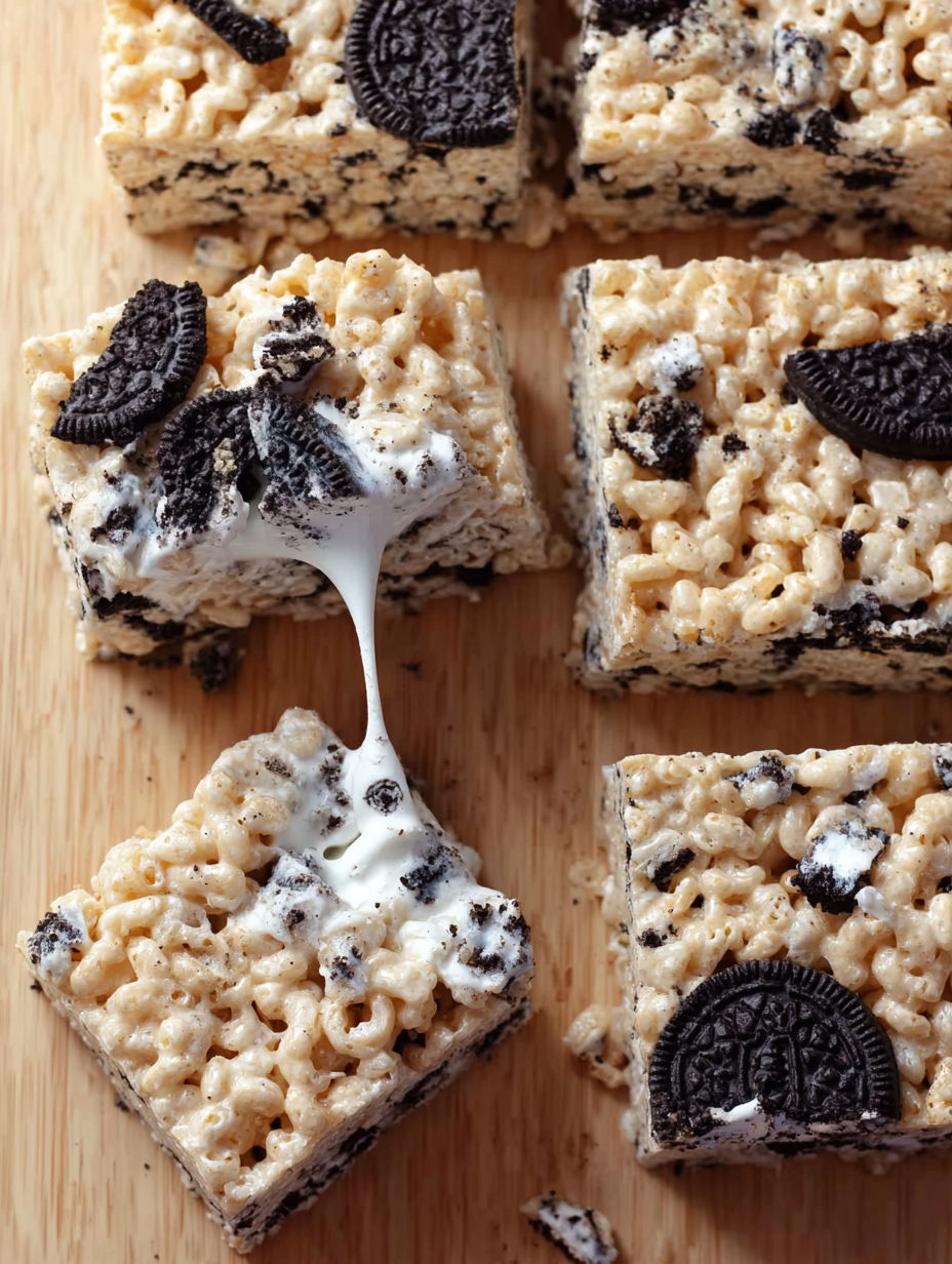 A close up of a rice krispie treat with a bite taken out of it.