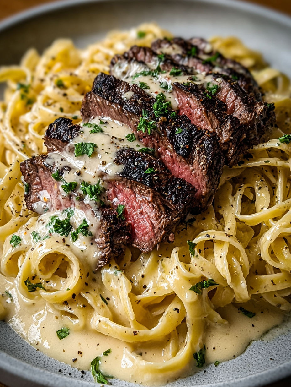 A plate of pasta with meat and cheese on top.