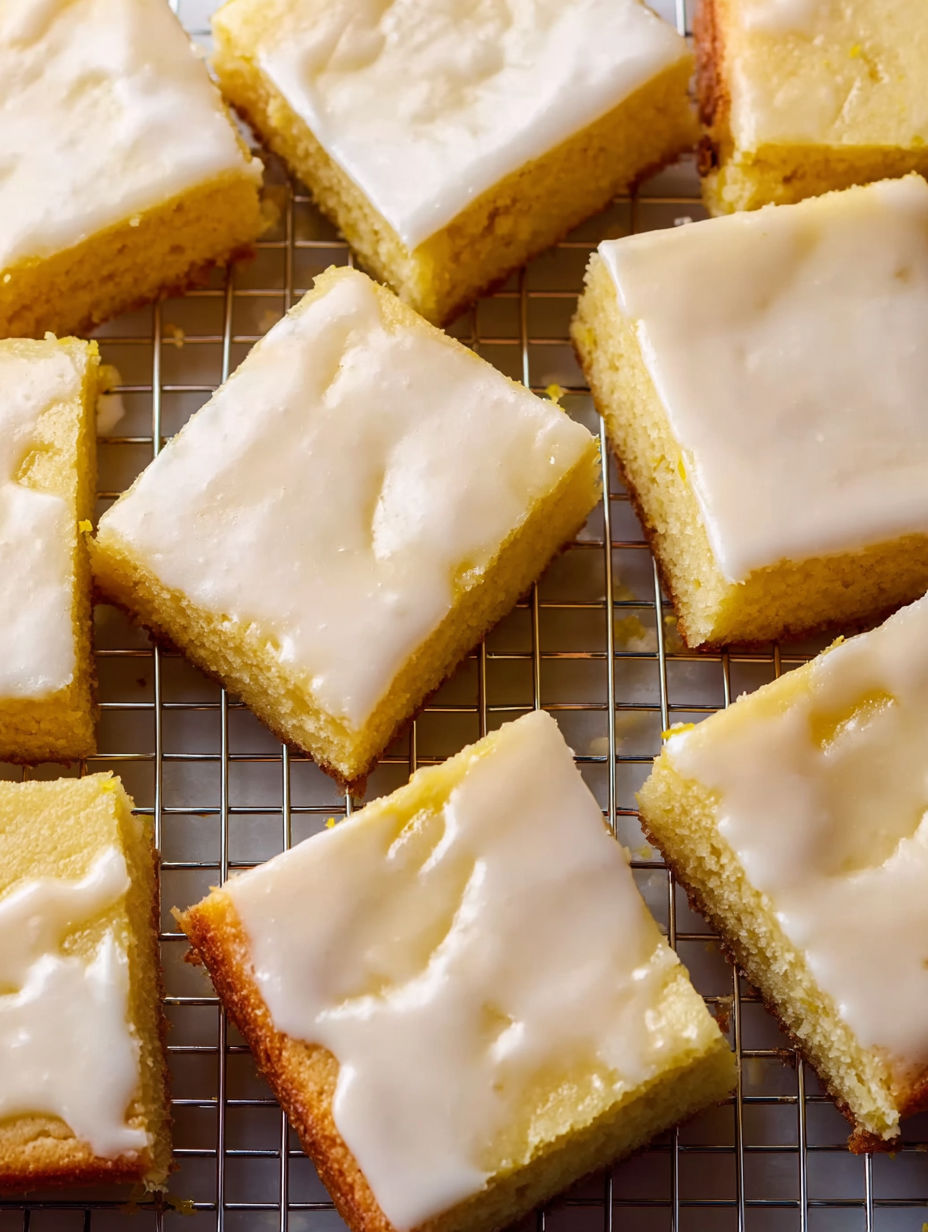 A tray of Zesty Lemon Cookie Bars.