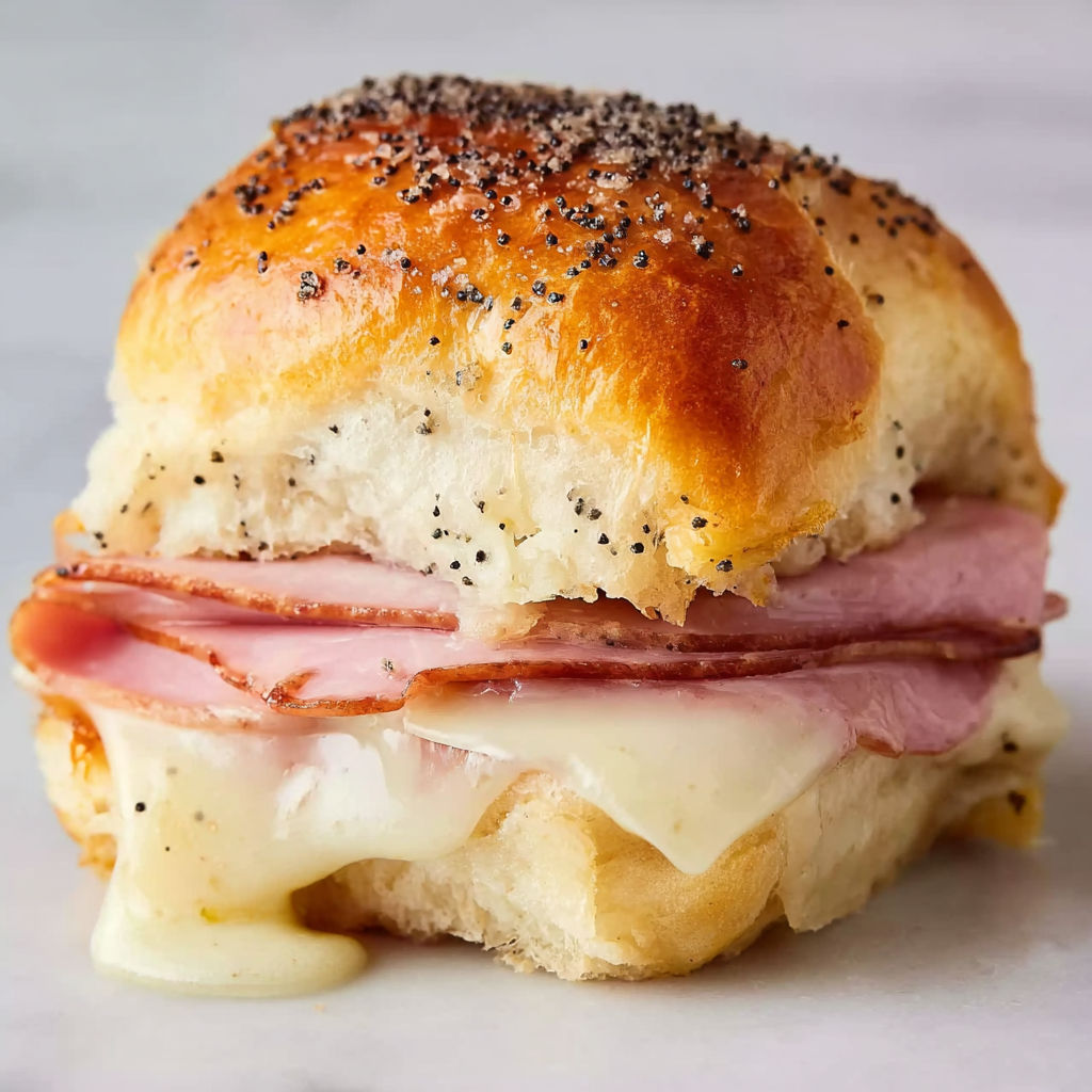A ham and cheese sandwich.
