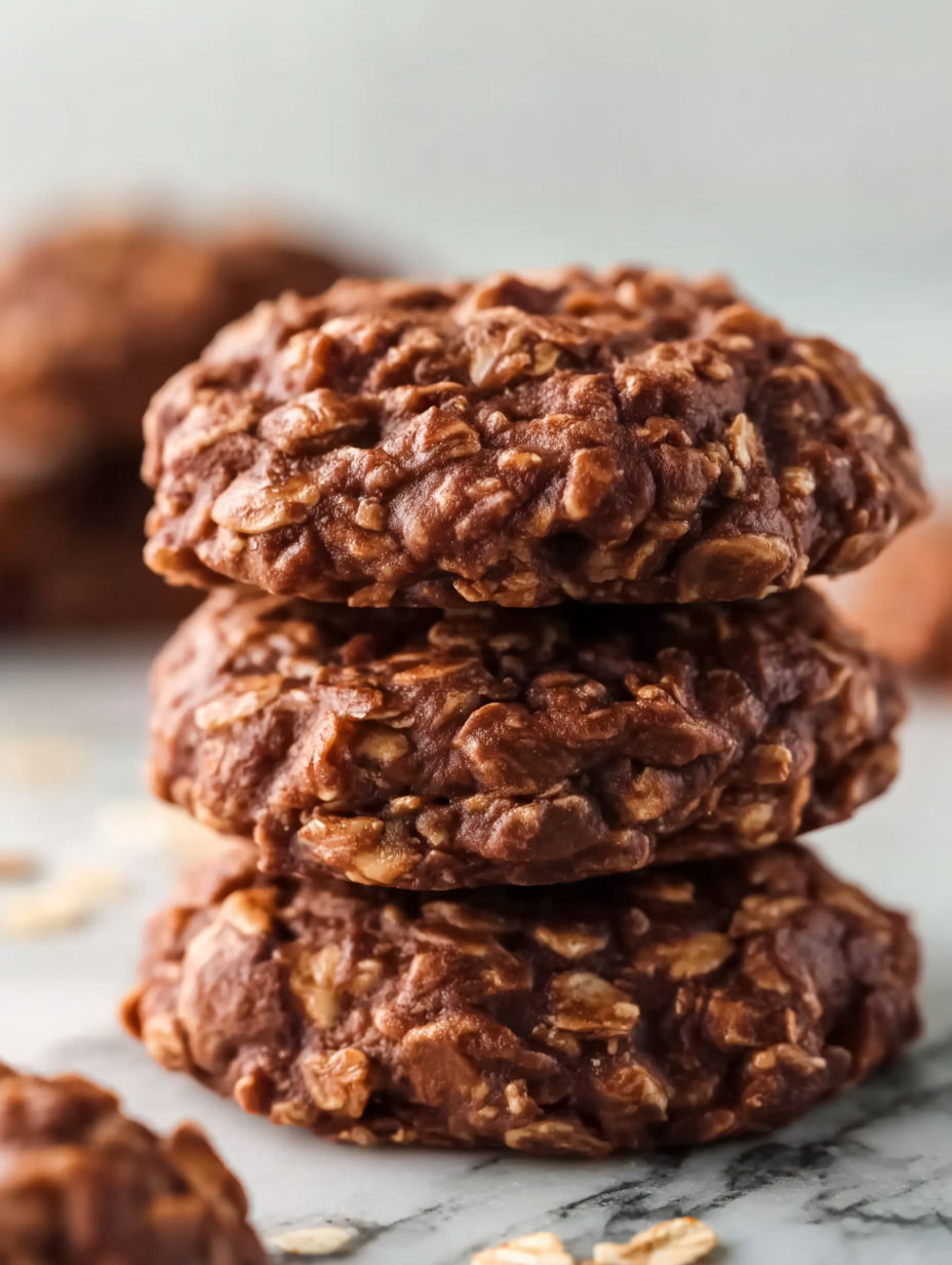 A stack of brown cookies with nuts.