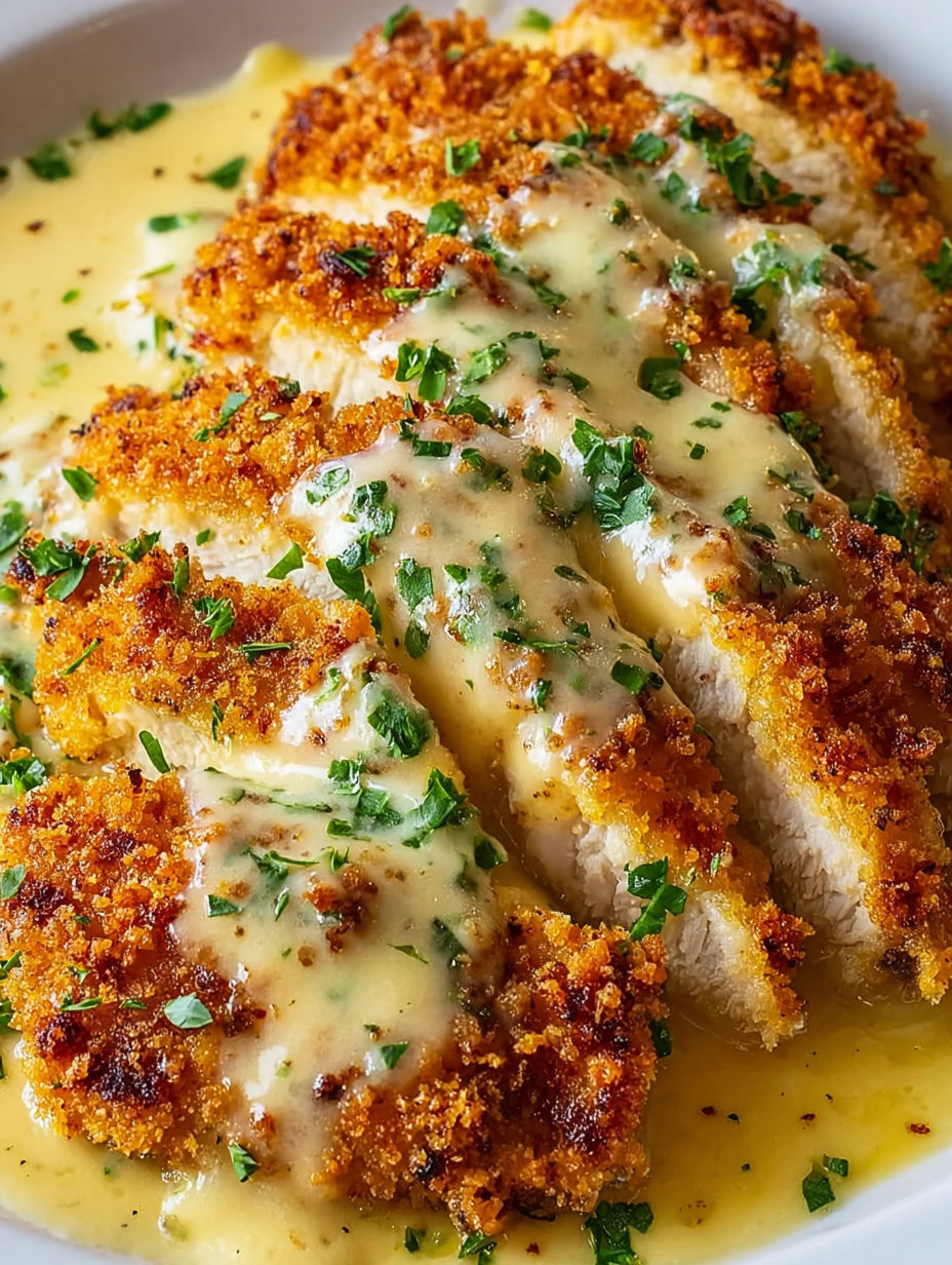 A piece of chicken cordon bleu swiss.