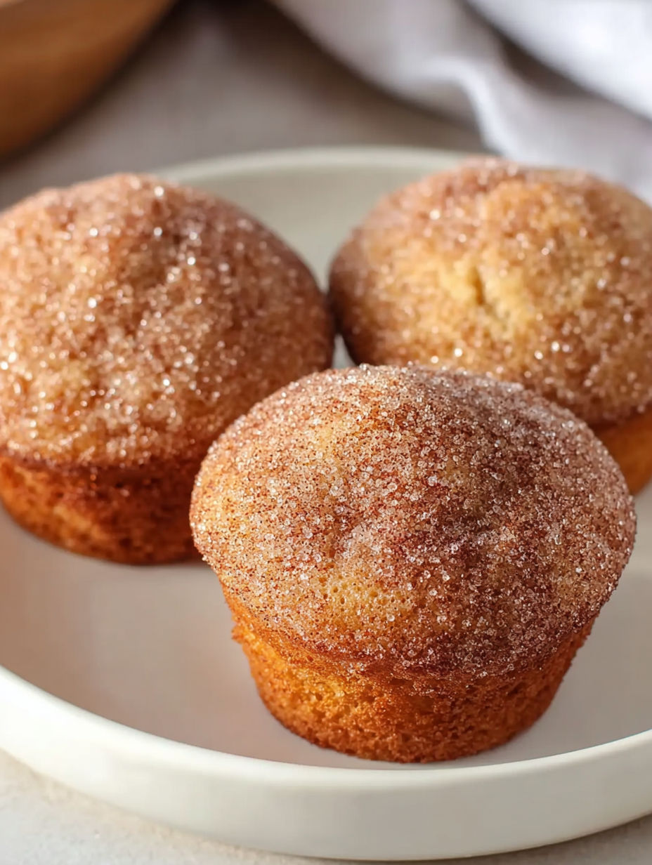 Three mini glutenfree vegane apfel-muffins on a plate.