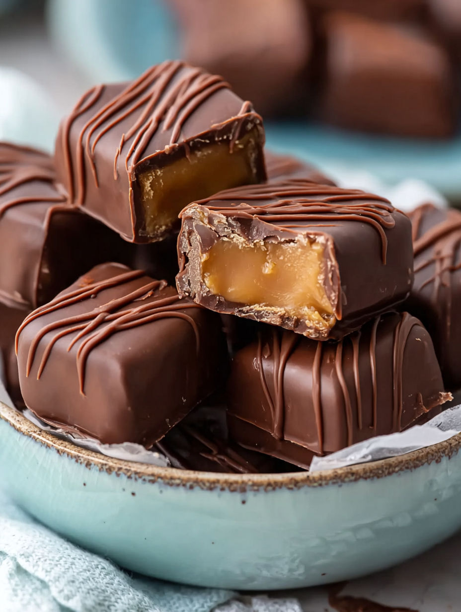 A plate of butterscotch squares.