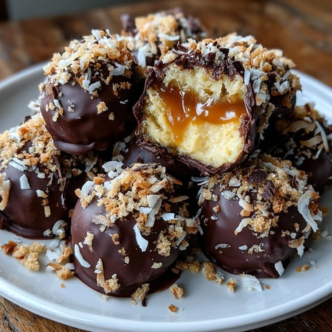 Peanut butter cheesecake balls on a plate.