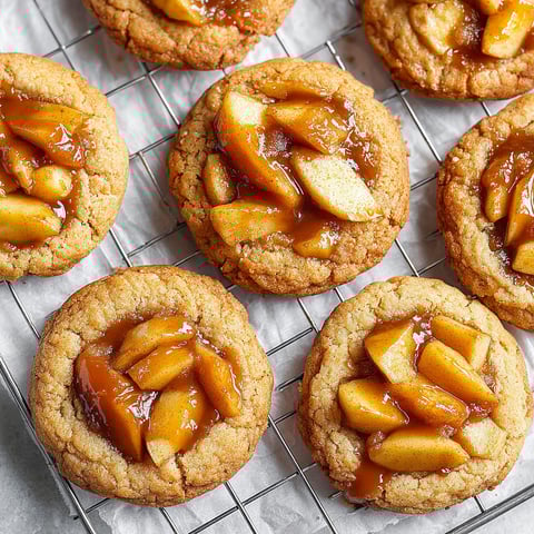 A tray of apple cookies.