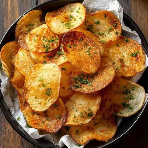A bowl of fried potato chips.