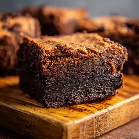 A close up of a mochi brownie.