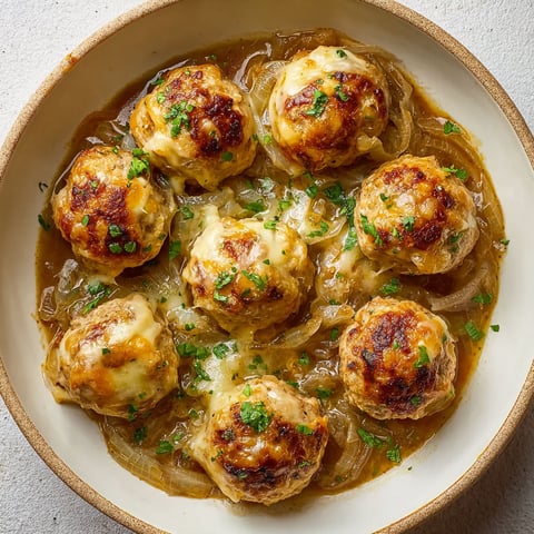 A bowl of meatballs in a sauce.