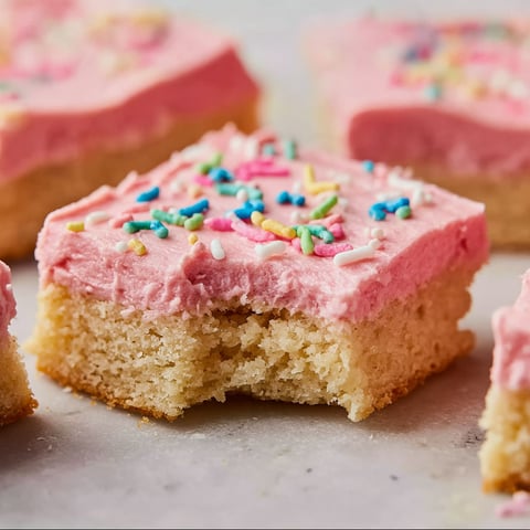 A close up of a frosted sourdough sugar cookie bar.