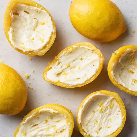 Lemon Posset with a slice of lemon.